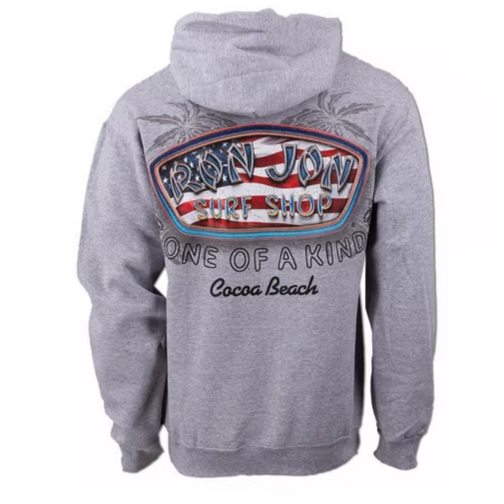 Ron Jon Faded Distressed Flag hoodie